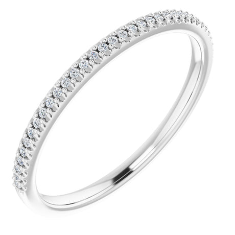 14K White 1/10 CTW Natural Diamond Anniversary Band