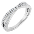 14K White Gold 1/3 CTW Natural Diamond Contour Band