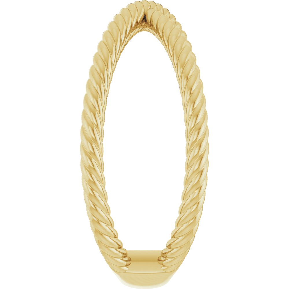 14K Yellow Rope Criss-Cross Ring