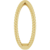 14K Yellow Rope Criss-Cross Ring