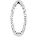 Sterling Silver Rope Criss-Cross Ring