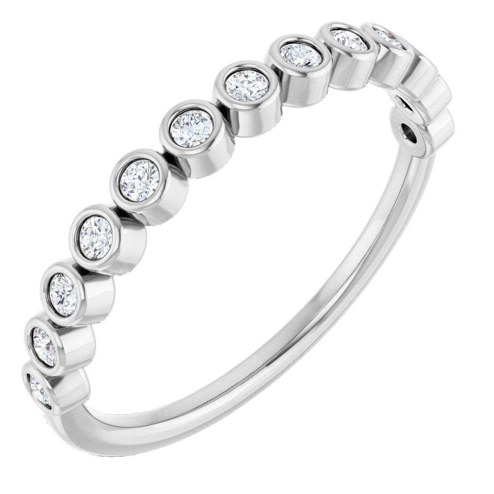 14K White Gold 1/5 CTW Lab-Grown Diamond Anniversary Band