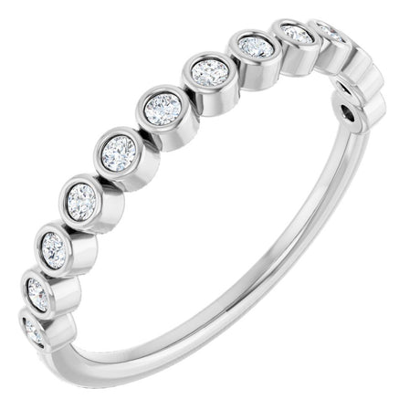 14K White Gold 1/5 CTW Lab-Grown Diamond Anniversary Band