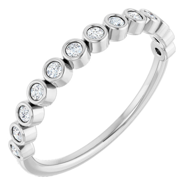 14K White Gold 1/5 CTW Lab-Grown Diamond Anniversary Band