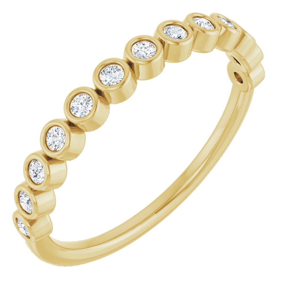 14K Yellow Gold 1/6 CTW Natural Diamond Anniversary Band