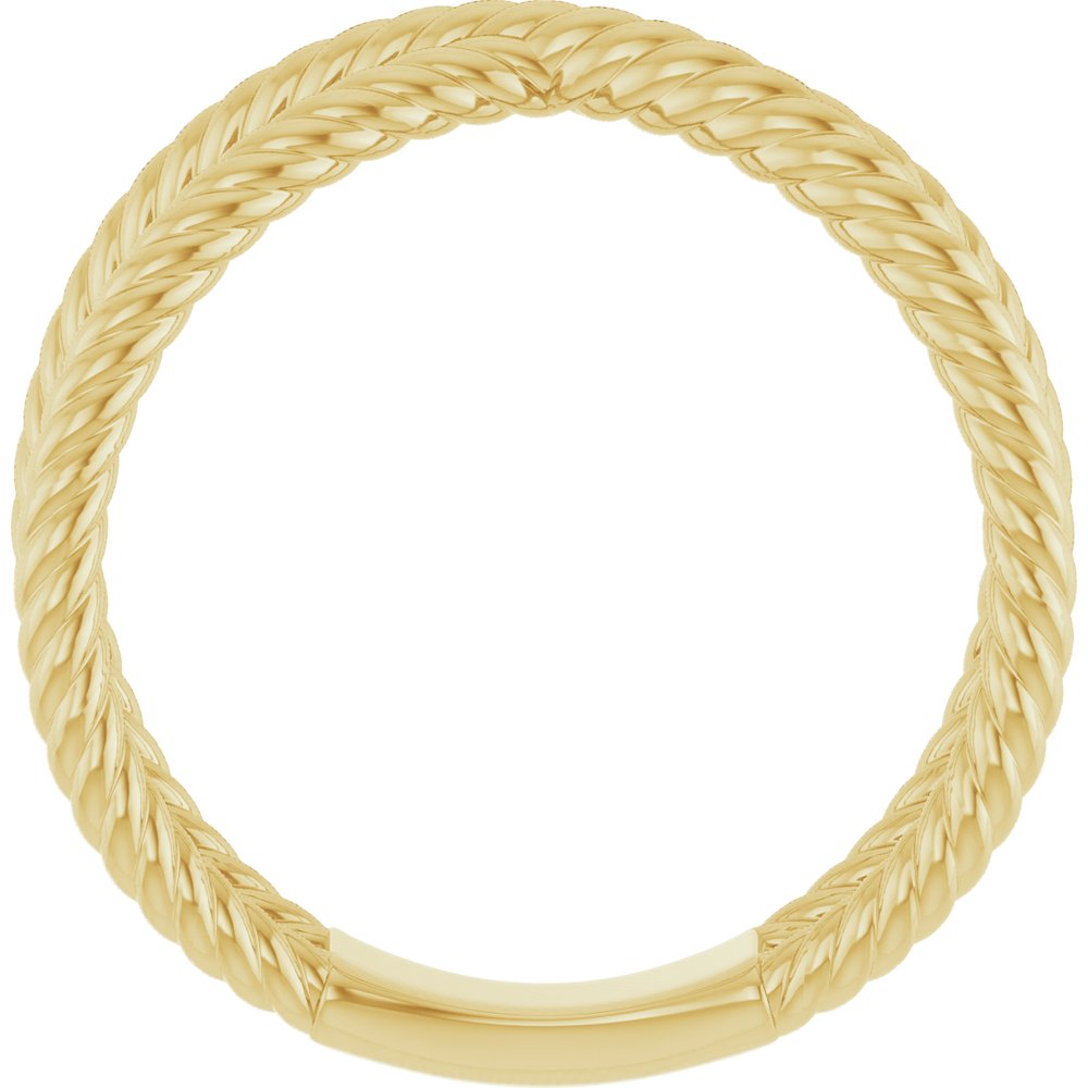 14K Yellow Rope Criss-Cross Ring