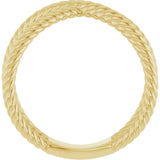 14K Yellow Rope Criss-Cross Ring