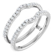14K White Gold 1/3 CTW Natural Diamond Ring Guard