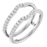 14K White Gold 1/3 CTW Natural Diamond Ring Guard