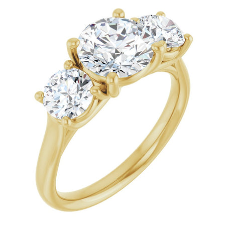 14K Yellow Gold 2 1/2 CTW Lab-Grown Diamond Engagement Ring
