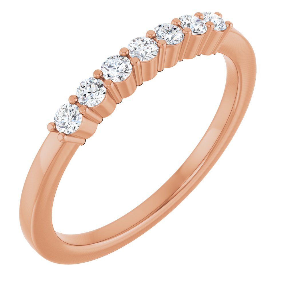 14K Rose Gold 1/5 CTW Natural Diamond Anniversary Band