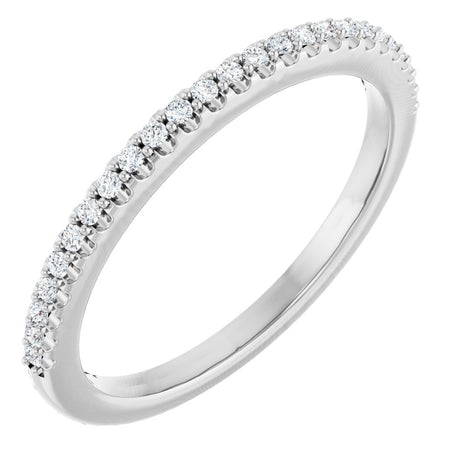 14K White 1/8 CTW Natural Diamond Anniversary Band