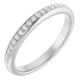 14K White 1/8 CTW Natural Diamond Band