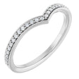 14K White 1/8 CTW Natural Diamond Band