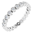 14K White Gold 1/3 CTW Natural Diamond Eternity Band Size 6.5