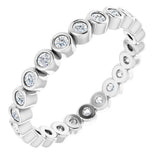 14K White Gold 1/3 CTW Natural Diamond Eternity Band Size 6.5