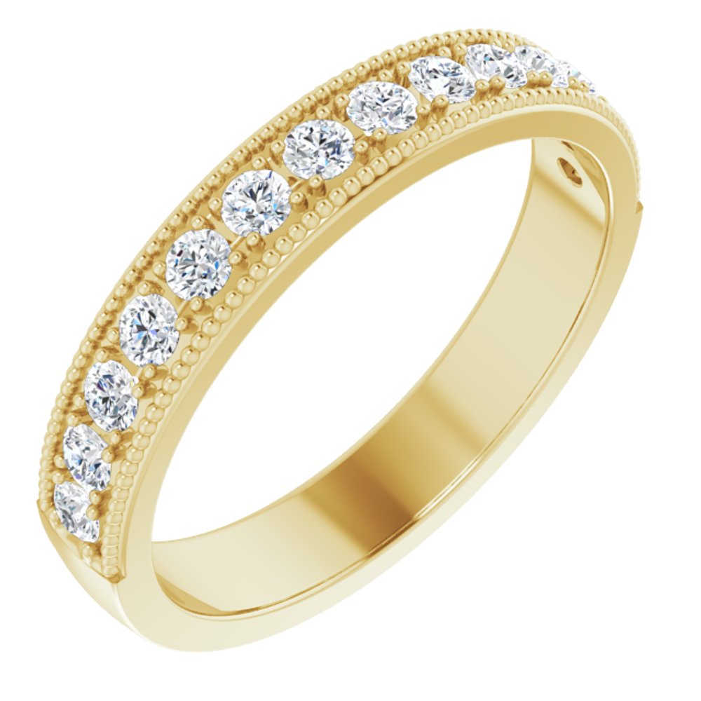 14K Yellow 3/8 CTW Lab-Grown Diamond Anniversary Band