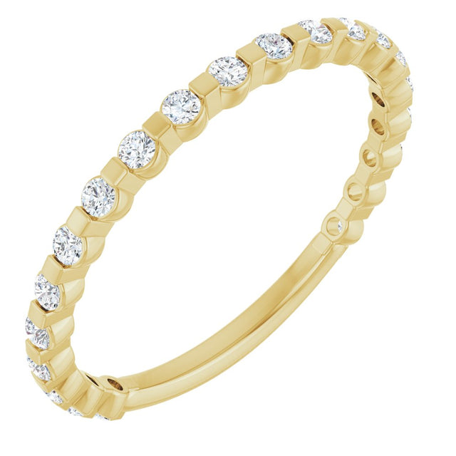 14K Yellow 1/4 CTW Natural Diamond Anniversary Band