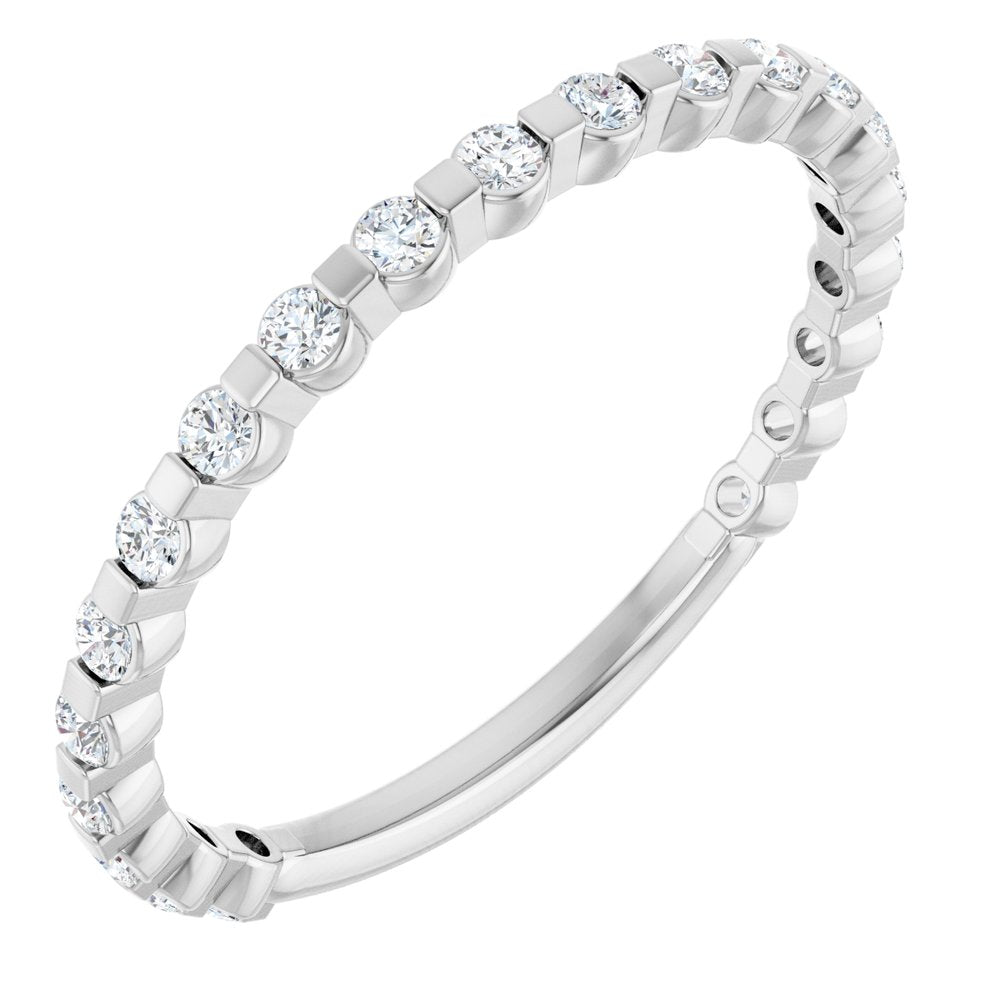 14K White Gold 1/4 CTW Natural Diamond Anniversary Band