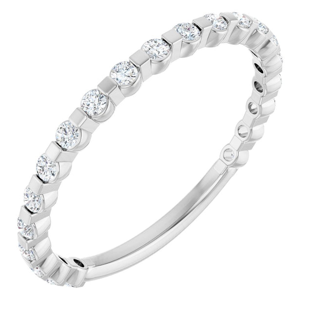 14K White Gold 1/4 CTW Natural Diamond Anniversary Band