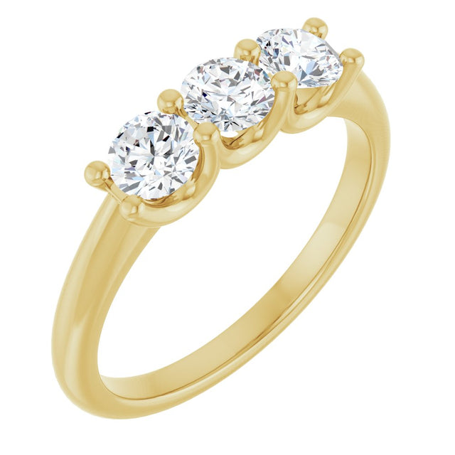 14K Yellow 3/4 CTW Natural Diamond Anniversary Band