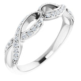 14K White 3/8 CTW Natural Diamond  Anniversary Band