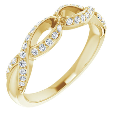 14K Yellow 1/4 CTW Natural Diamond Anniversary Band