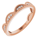 14K Rose Gold 1/8 CTW Natural Diamond Stackable Ring
