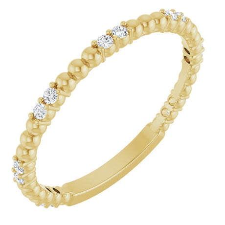 14K Yellow 1/8 CTW Natural Diamond Anniversary Band