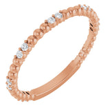 14K Rose Gold 1/8 CTW Natural Diamond Anniversary Band