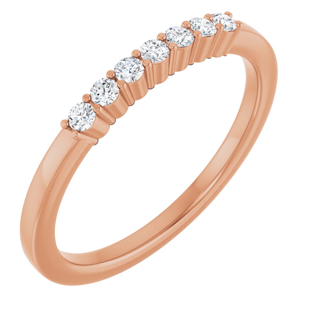14K Rose Gold 1/6 CTW Lab-Grown Diamond Anniversary Band