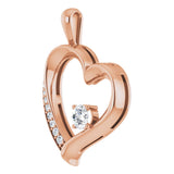 14K Rose Gold 1/3 CTW Natural Diamond Pendant