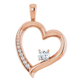 14K Rose Gold 1/3 CTW Natural Diamond Pendant