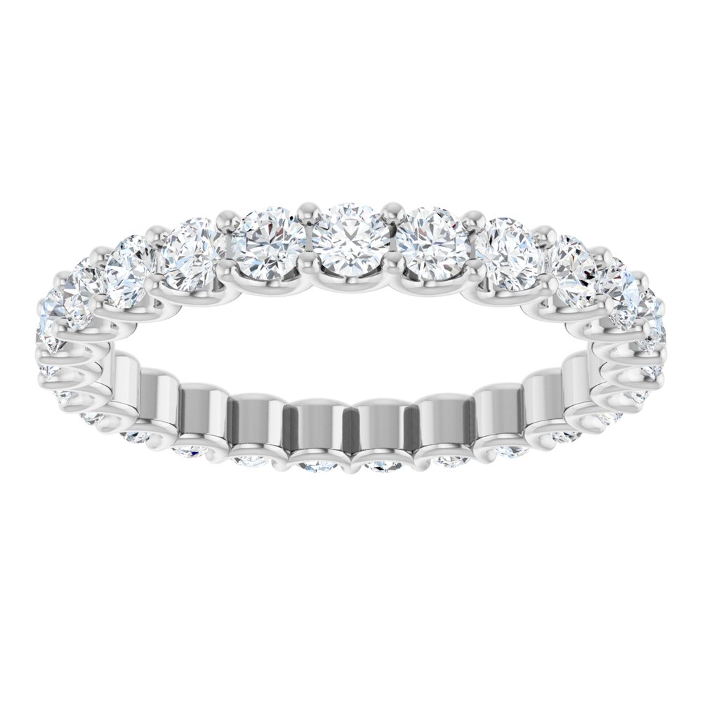 14K White Gold 1 3/8 CTW Lab-Grown Diamond  Eternity Band Size 5.5