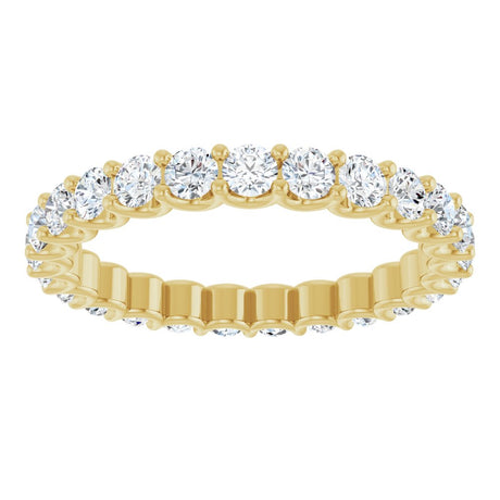 14K Yellow Gold 1 1/2 CTW Natural Diamond Eternity Band Size 7