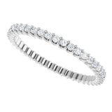 14K White 1 1/2 CTW Natural Diamond Eternity Band Size 7