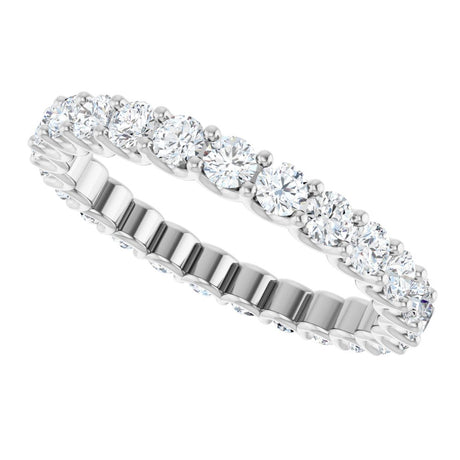 14K White Gold 1 3/8 CTW Lab-Grown Diamond  Eternity Band Size 5.5