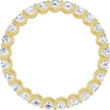 14K Yellow Gold 1 1/2 CTW Natural Diamond Eternity Band Size 7