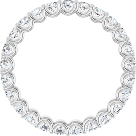 14K White Gold 1 3/8 CTW Lab-Grown Diamond  Eternity Band Size 5.5
