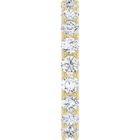 14K Yellow Gold 1 3/4 CTW Natural Diamond Eternity Band Size 5.5