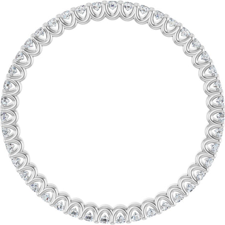 14K White 1 7/8 CTW Natural Diamond Eternity Band Size 7