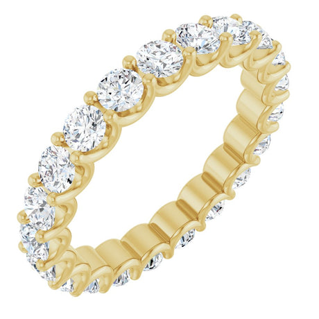 14K Yellow Gold 1 7/8 CTW Natural Diamond Eternity Band Size 7
