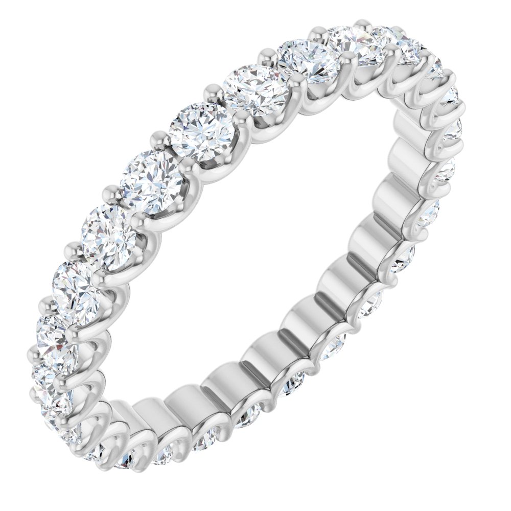14K White Gold 1 3/8 CTW Lab-Grown Diamond  Eternity Band Size 5.5