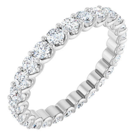 14K White Gold 1 3/8 CTW Lab-Grown Diamond  Eternity Band Size 5.5