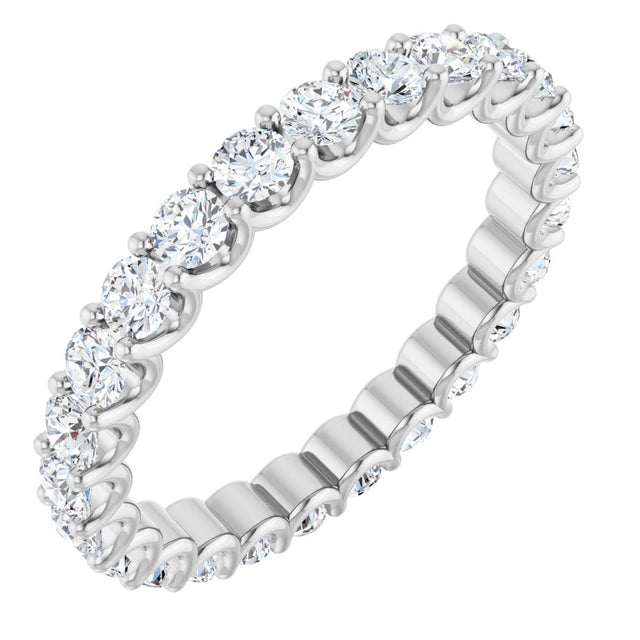 14K White Gold 1 3/8 CTW Lab-Grown Diamond  Eternity Band Size 5.5