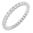 14K White Gold 9/10 CTW Natural Diamond Eternity Band Size 7