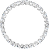 Platinum 9/10 CTW Natural Diamond Eternity Band Size 7