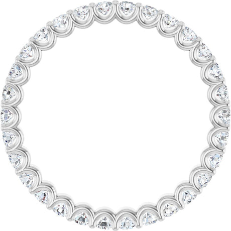 Platinum 9/10 CTW Natural Diamond Eternity Band Size 7
