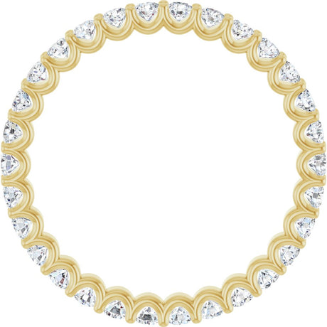 14K Yellow Gold 7/8 CTW Lab-Grown Diamond  Eternity Band Size 6.5