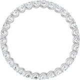 14K White Gold 9/10 CTW Natural Diamond Eternity Band Size 7